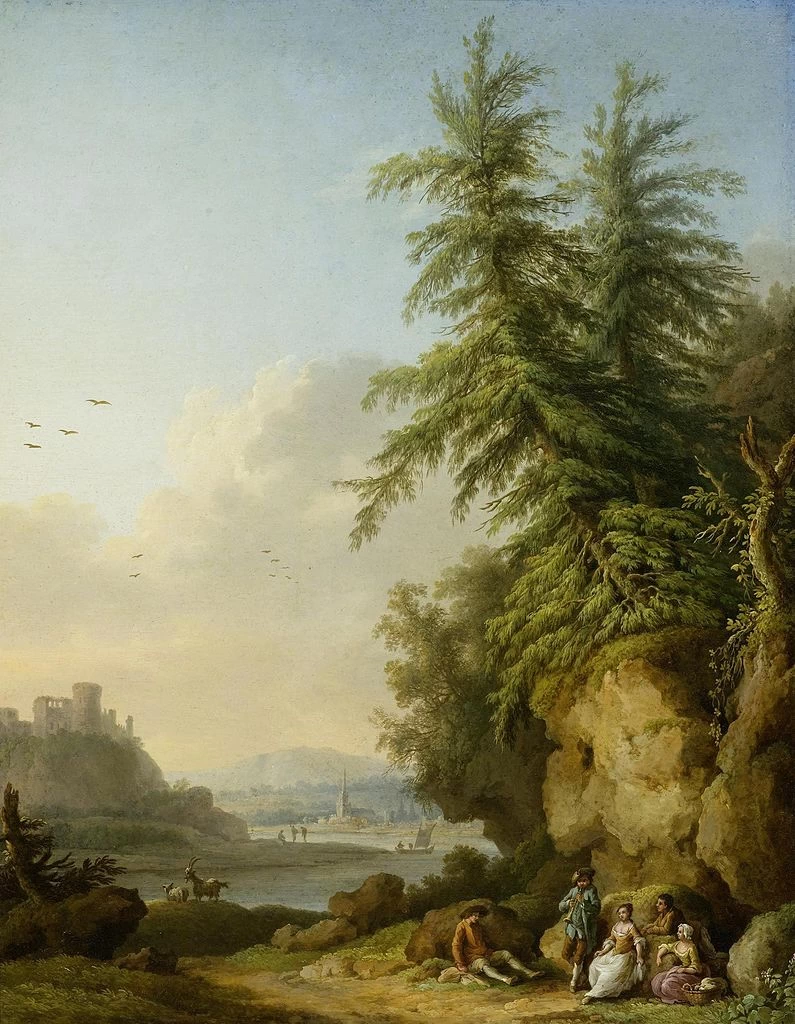 Veduta di rovine lungo un fiume (1767)